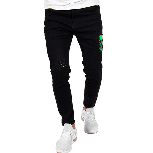 Skinny Jean | Negro con Estampado CL2167