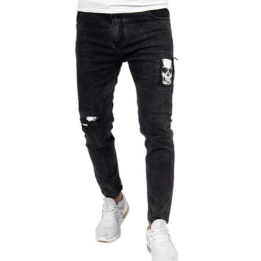 Skinny Jean | Negro con Estampado CL2168