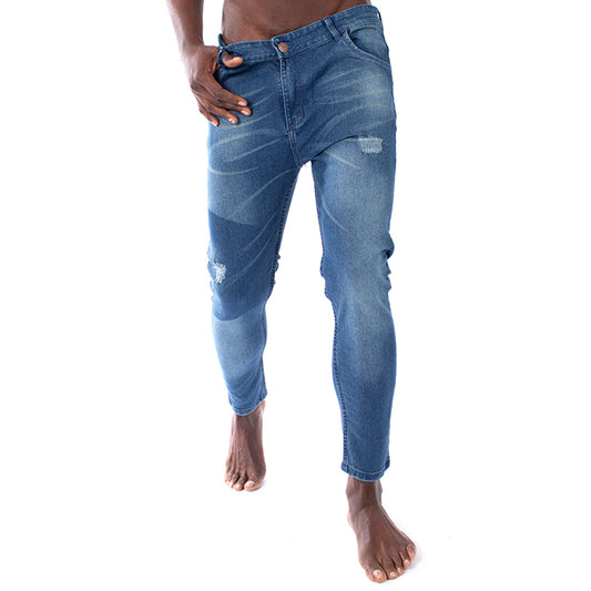 Skinny Jean | Azul Medio con Desgastes CL2181