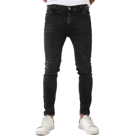 Skinny Jean | Gris Oscuro con Desgastes CL2224